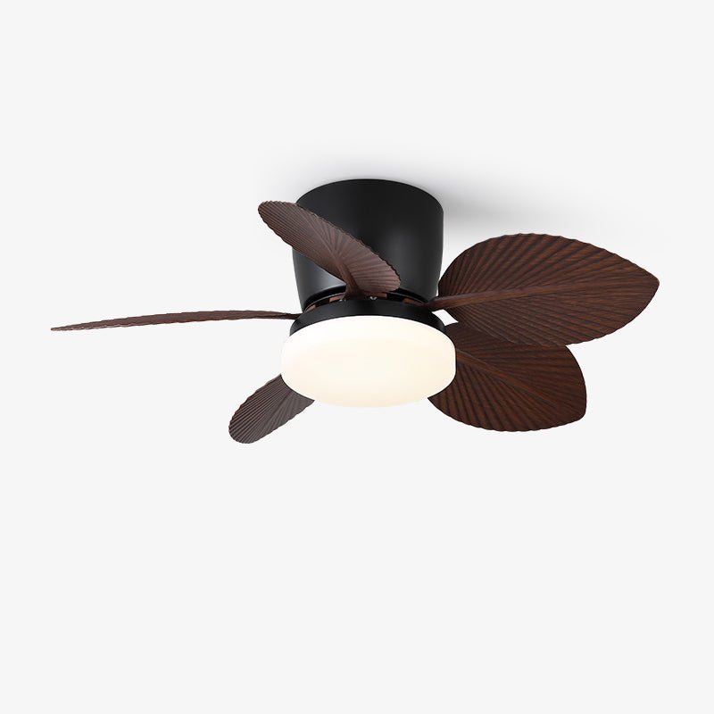 Ventilador de Techo con Luz Qilv Breeze en nogal y negro