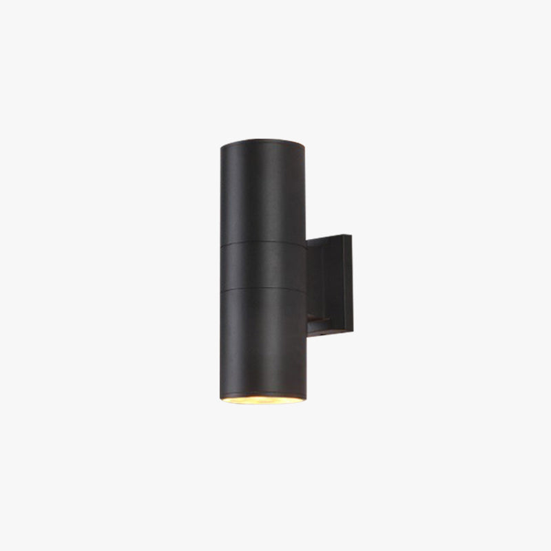 Auer Moderno Doble Foco Metal/Vidrio Aplique de Pared Negro
