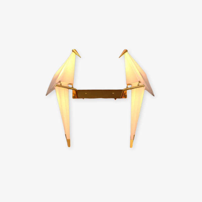 Arisha Art Déco Pájaro Metal/Acrílico LED Aplique de Pared Blanco