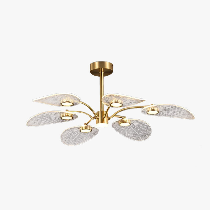 Arisha Diseño Flor Metal Lámpara de Techo Dorado