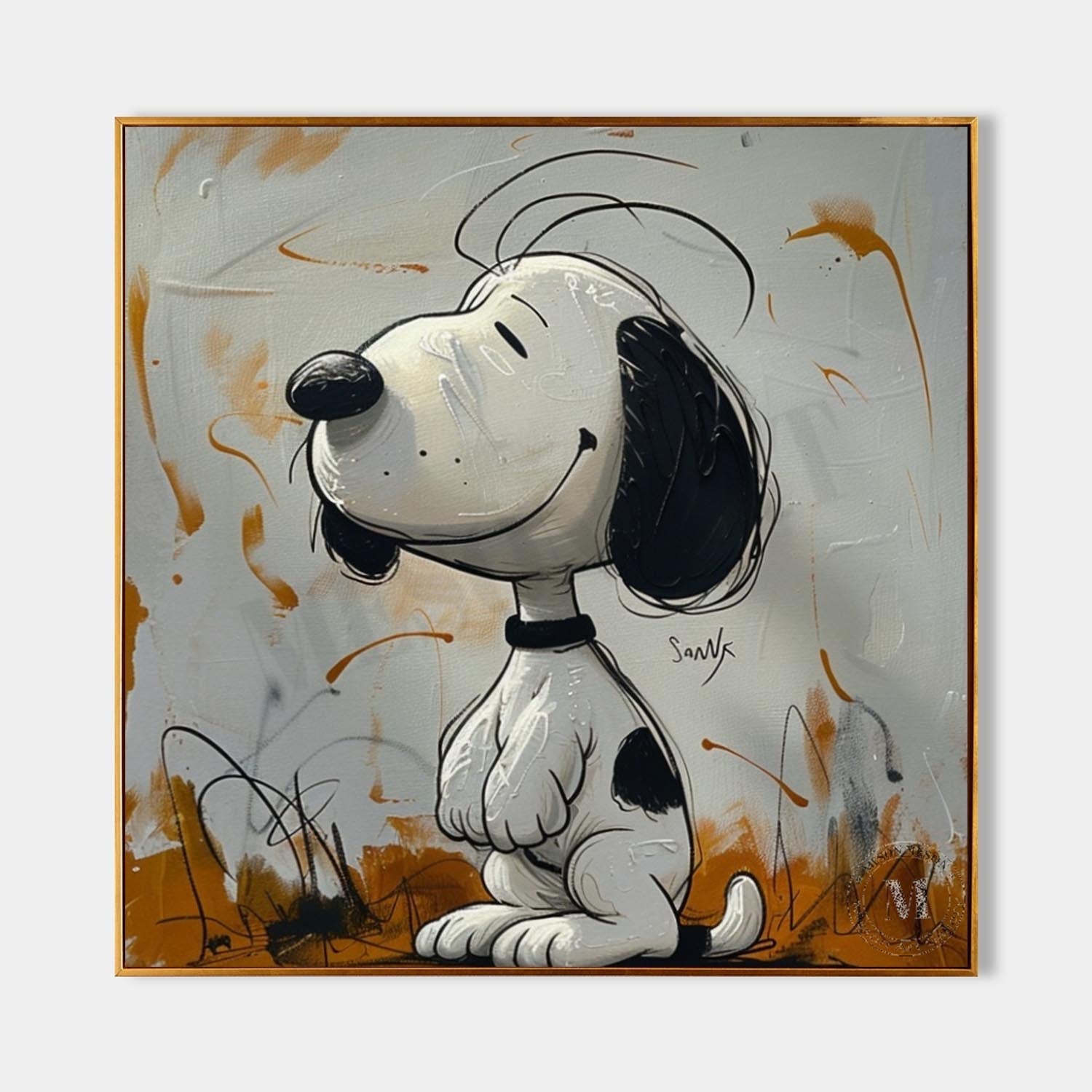 Snoopy Arte de Grafiti Abstracto - Letslighting