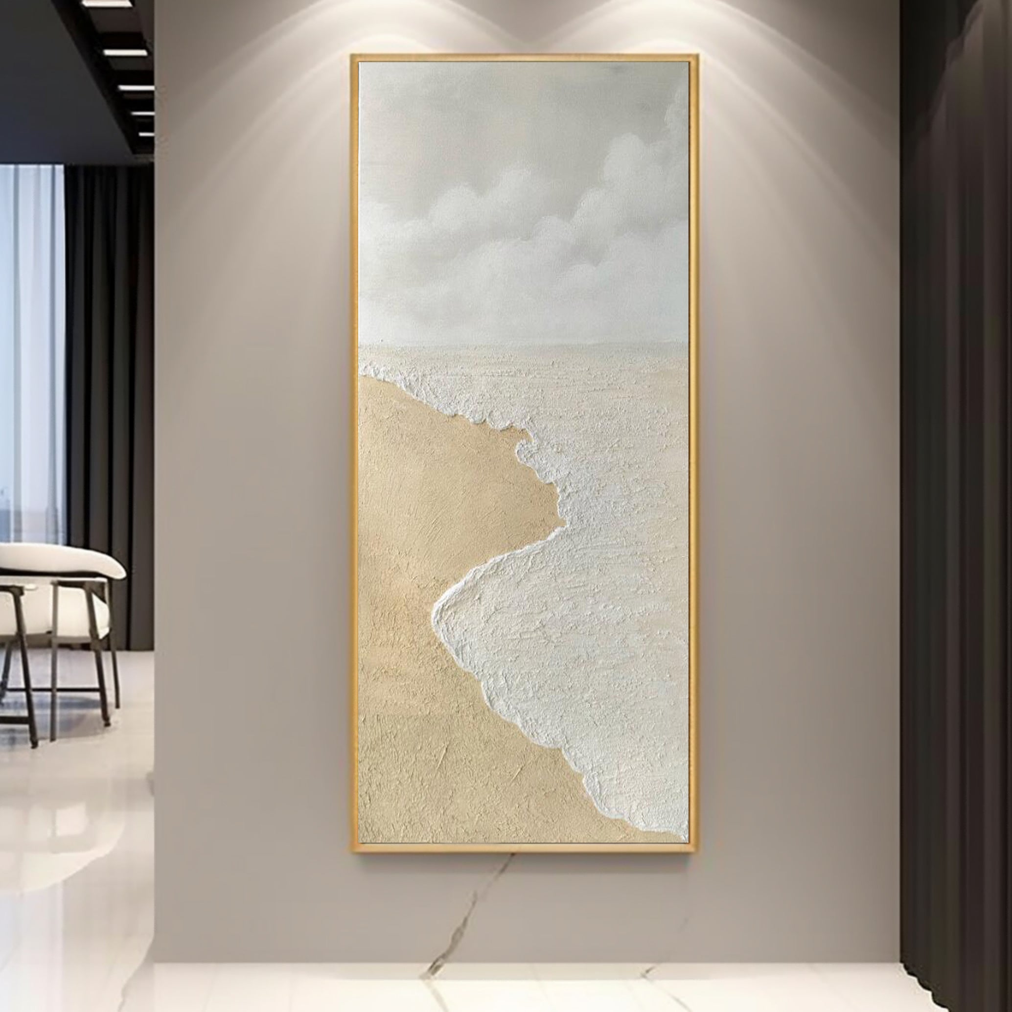 Oceane Art en Yeso Pintura Arte Mural con Textura - Letslighting
