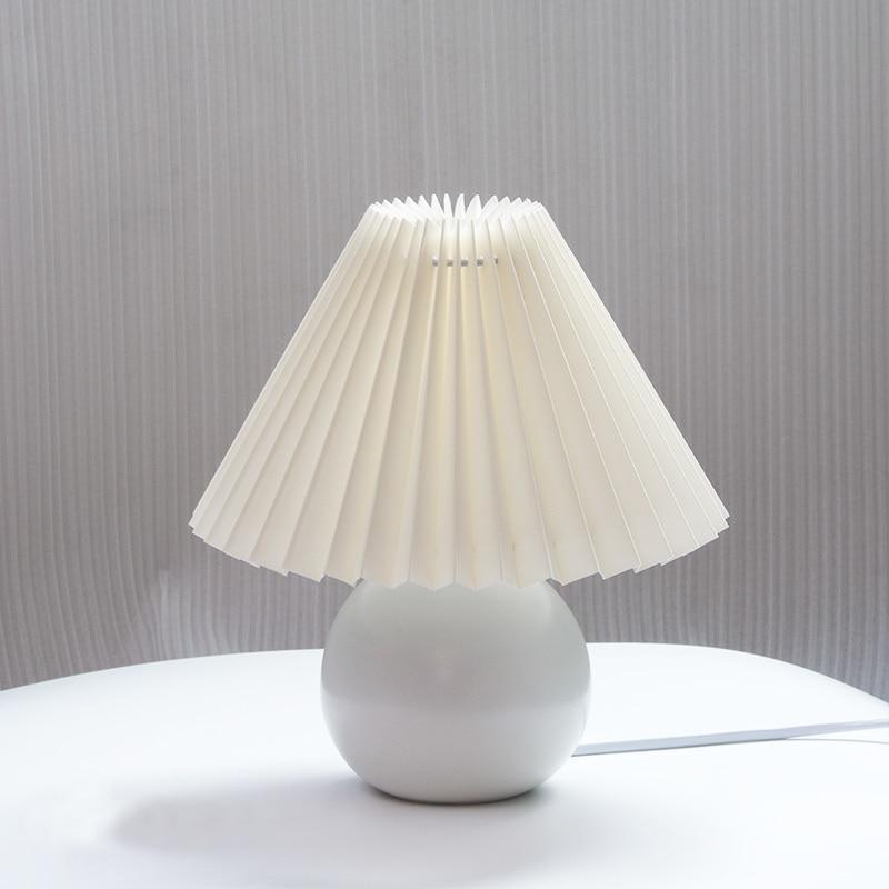 Arishawa Vintage Arisha/Tela Lámpara de Mesa Blanco/Beige