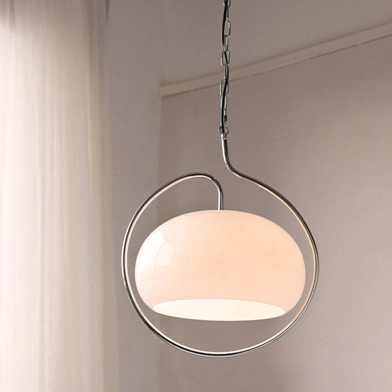 Valentina Vintage Retro Semicircular Metal/Vidrio Lámpara Colgante