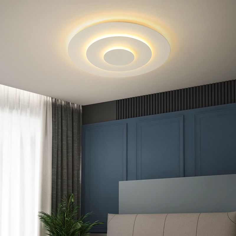 Arisha Lámpara de Techo Modern Nordic Flush Mount Blanco Acrílico/Metal Salón