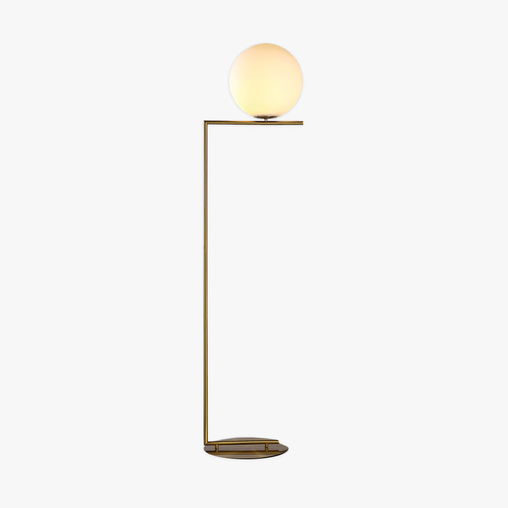 Mira Moderna Simple Bola Metal/Vidrio Lámpara de Pie Dorada