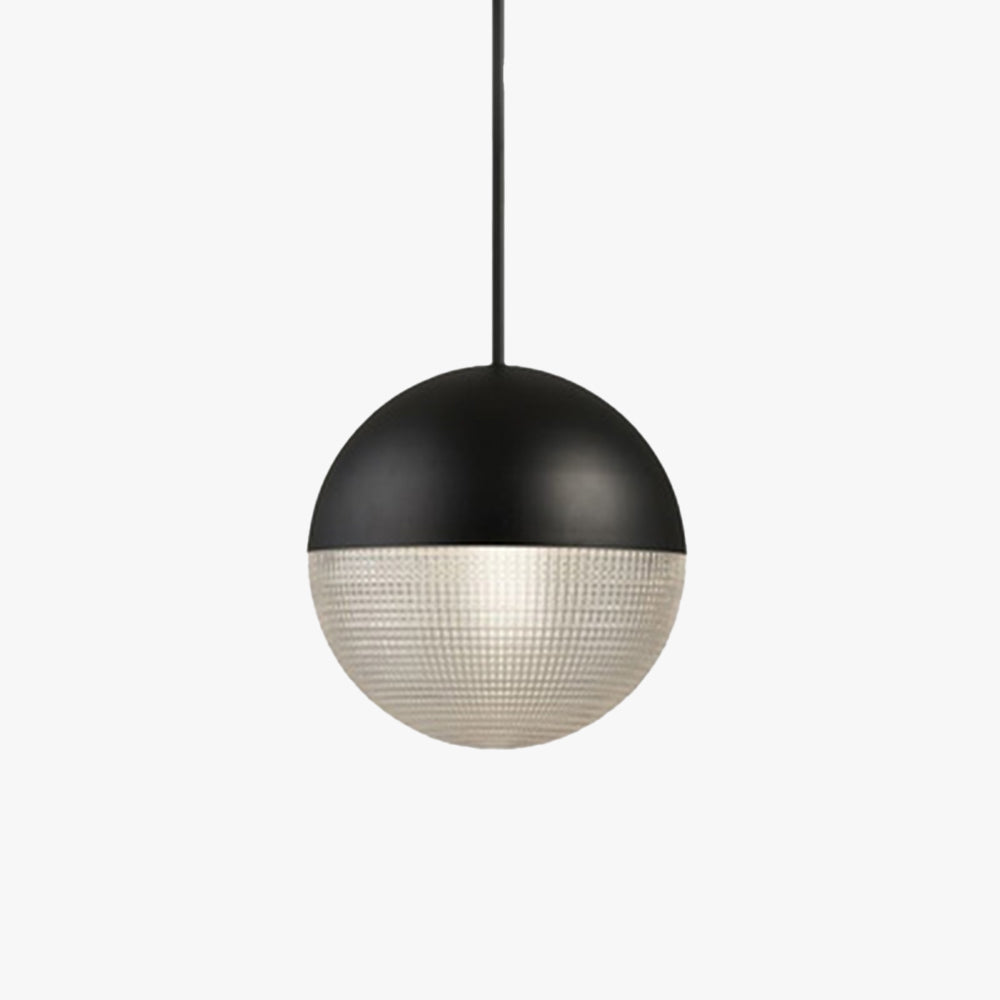 Valentina Moderna Minimalista Esfera Lámpara Colgante Negra/Ora Metal/Vidrio