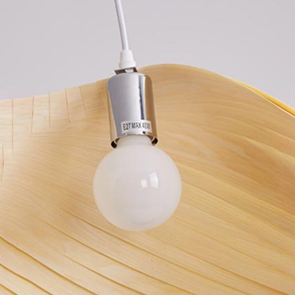 Muto Moderna Geométrica Metal/Madera LED Lámpara Colgante Madera