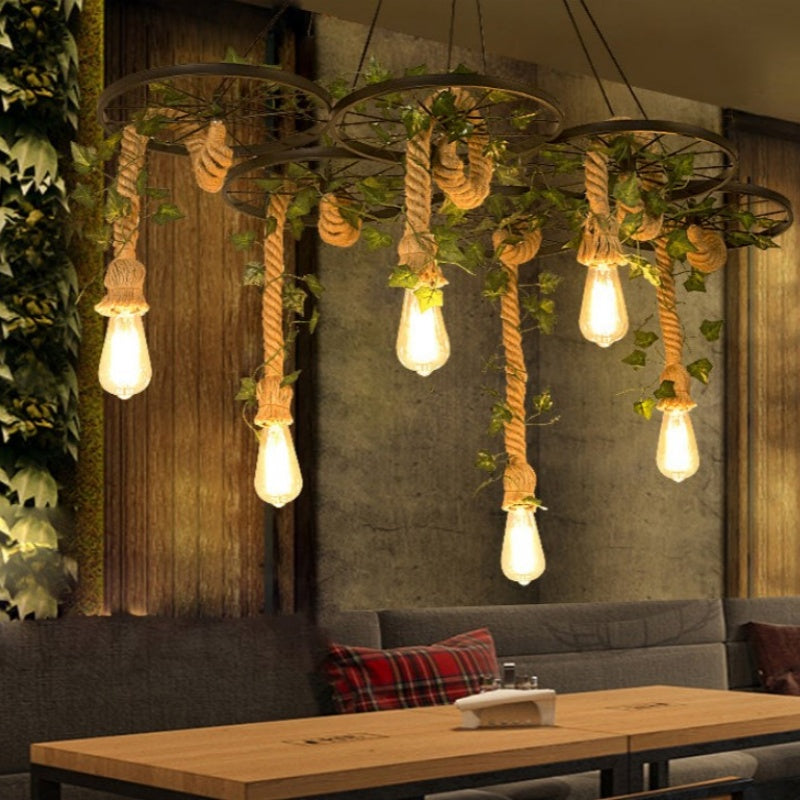 Arisha Industrial LED Lámparas de Araña Negro Arisha Bar/Salón