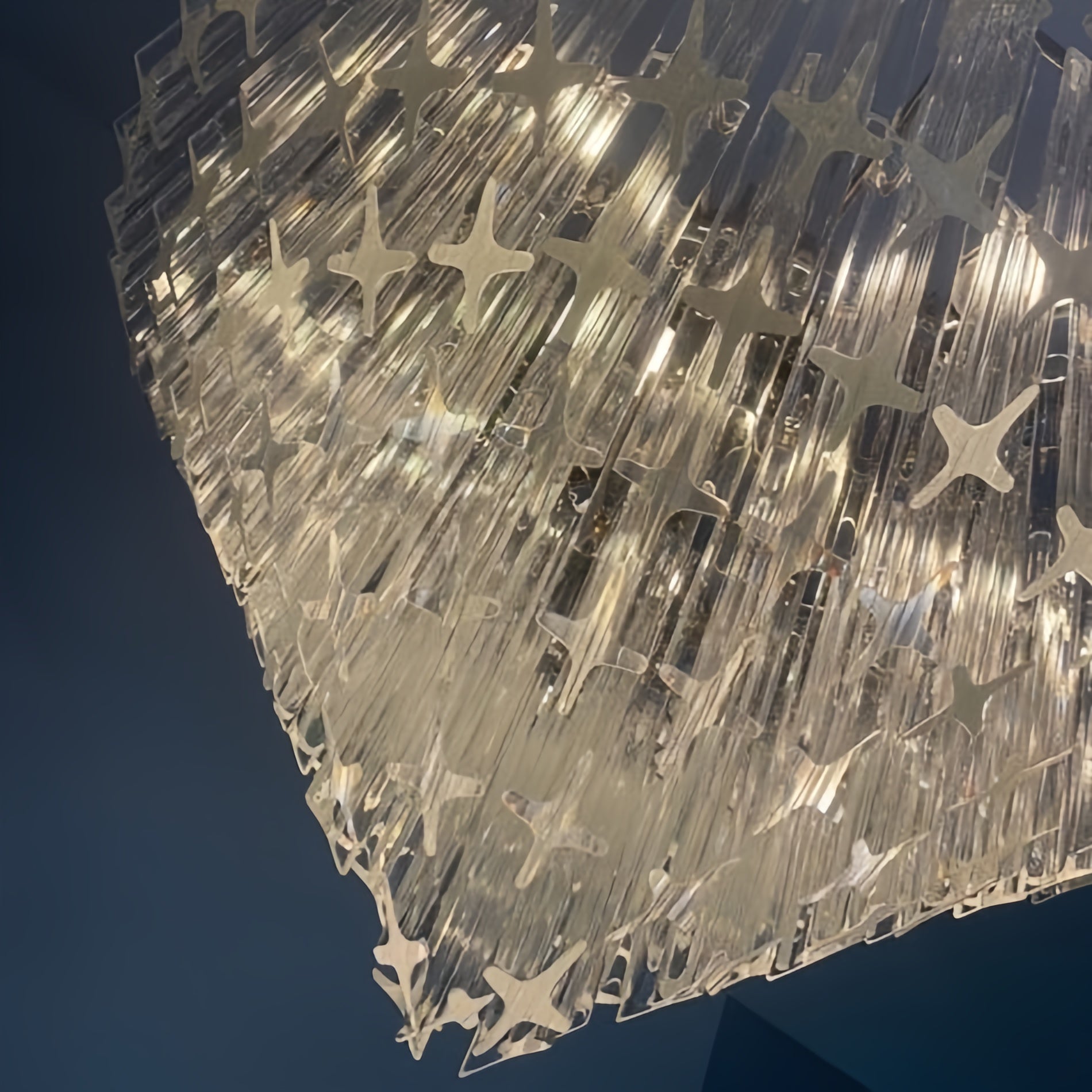 Silva Moderno Lujo Arte LED Lámpara Colgante Vidrio Dormitorio