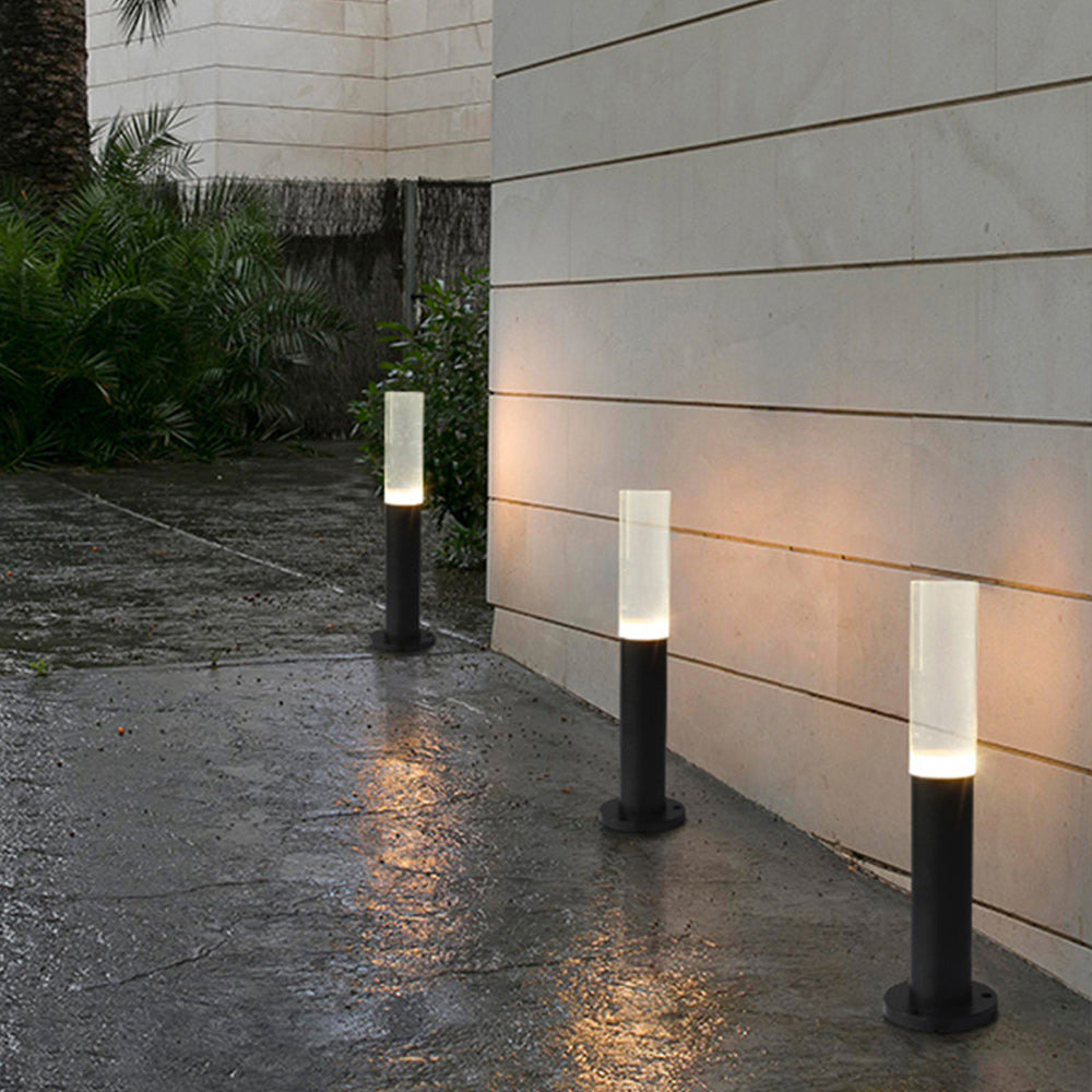 Ray Lámpara De Pie Exterior Cilíndrico Metal Jardín Patio