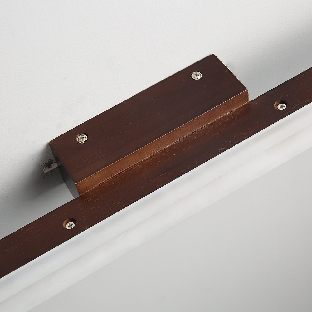 Arisha Minimalista Lineal Madera Aplique de Pared Madera/Nogal