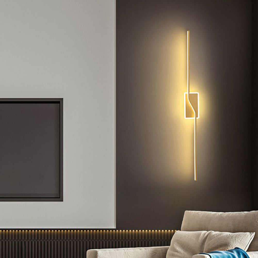 Arisha Lujo Moderno Lineal Metal/Gel de Sílice Aplique de Pared Dorado