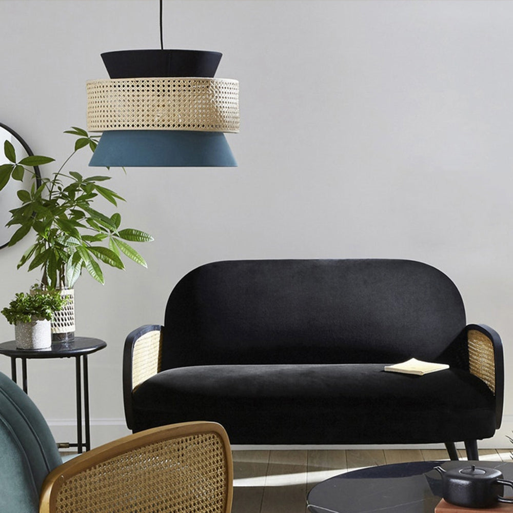 Ritta Vintaje Decorativa Rota Lámpara Colgante Verde/Oscuro