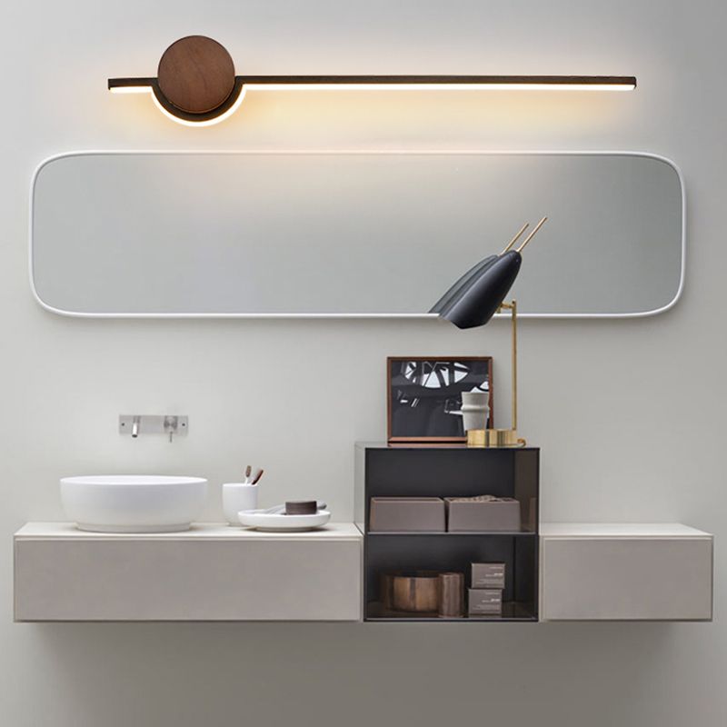 Arisha Lámpara de Pared Nórdica Lineal Vanity Negro/Blanco/Oro Dormitorio