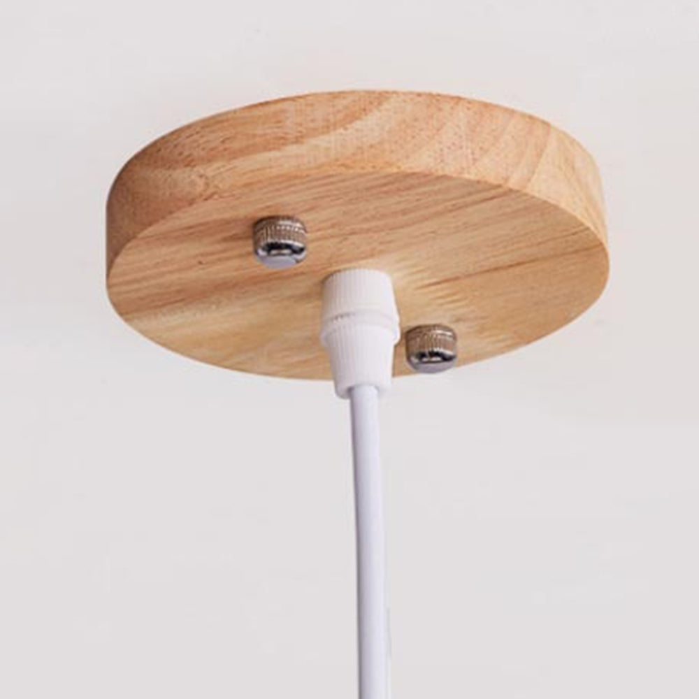Muto Moderna Geométrica Metal/Madera LED Lámpara Colgante Madera