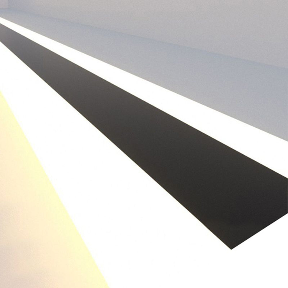 Arisha Minimalista Lineal Metal/Acrílico Aplique de Pared Negro