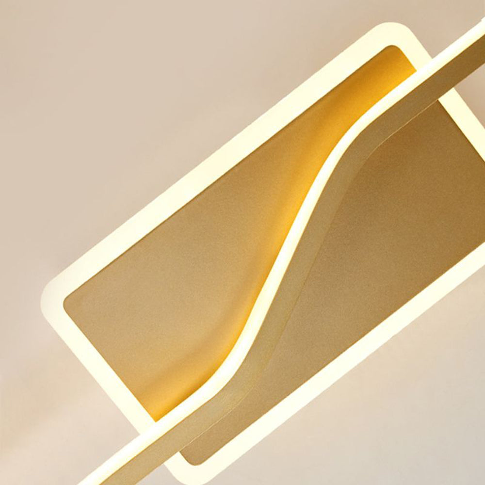 Arisha Lujo Moderno Lineal Metal/Gel de Sílice Aplique de Pared Dorado