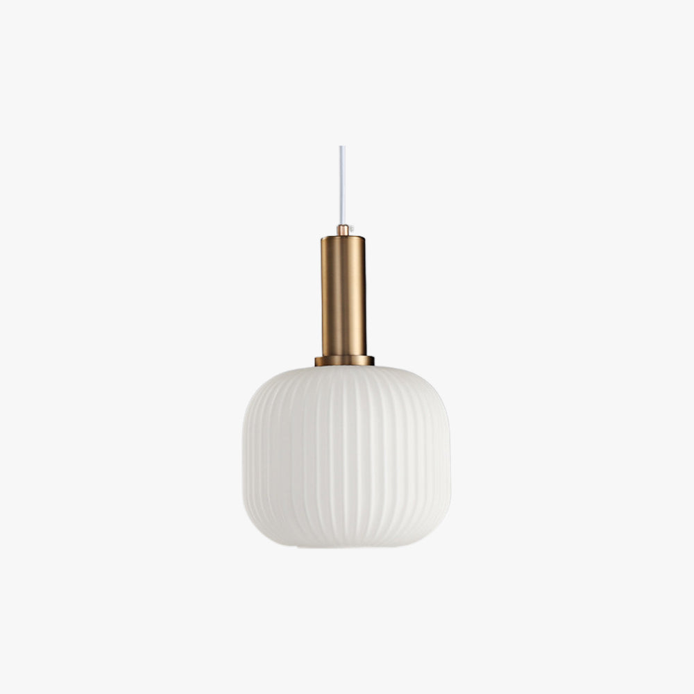 Valentina Moderna Minimalista Metal/Vidrio Lámpara Colgante Blanca