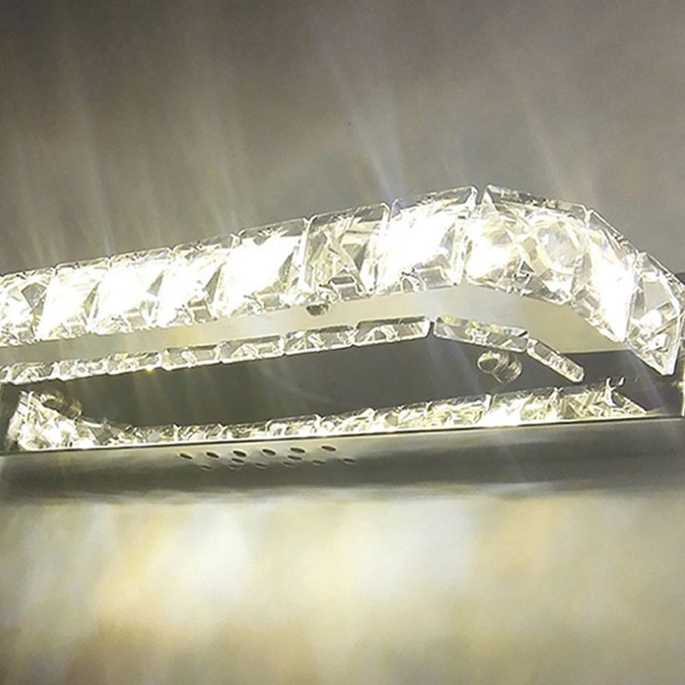 Kristy Moderno Metal/Cristal LED Aplique de Pared Plata/Oro