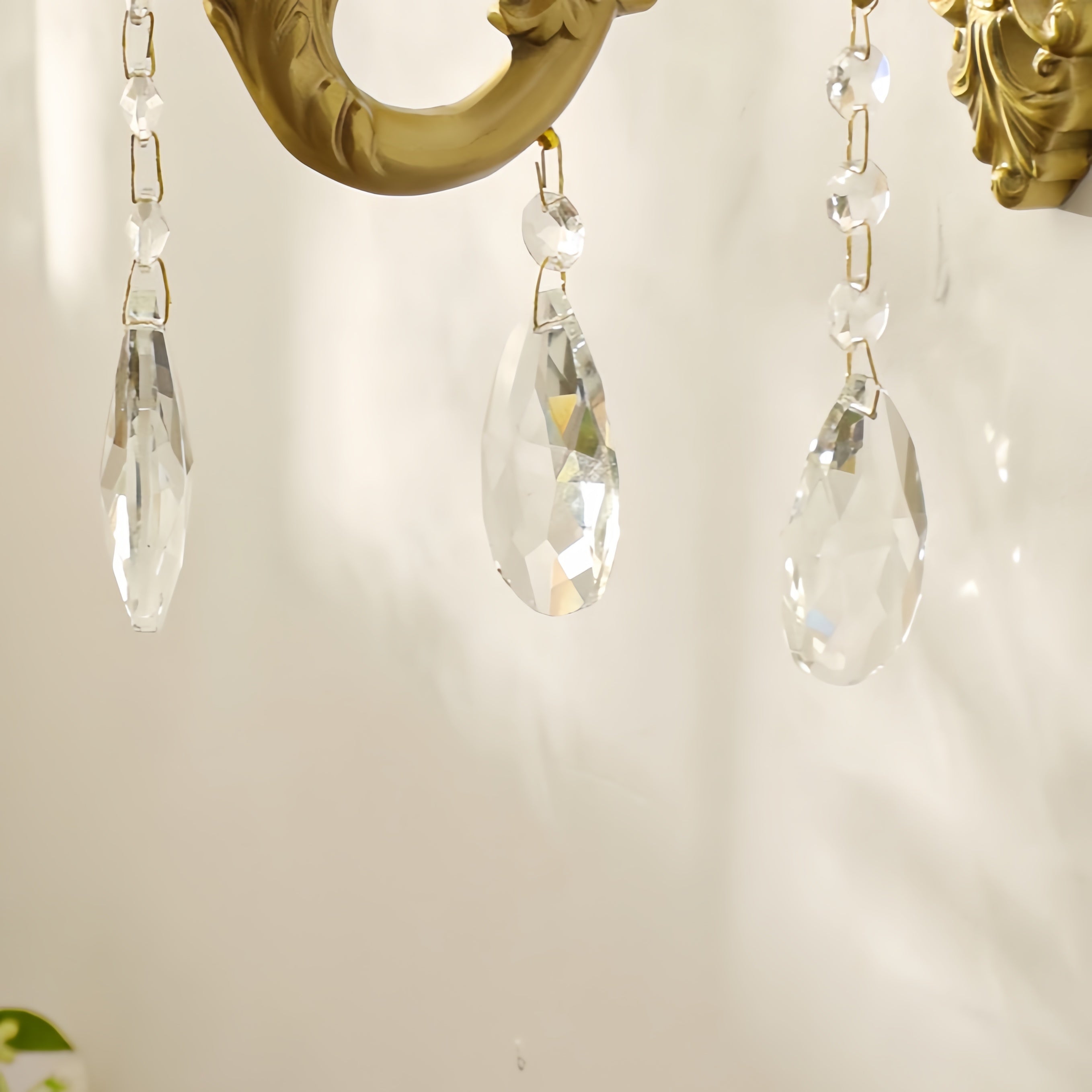 Silva Aplique de Pared LED de Lujo Vintage de Metal y Cristal