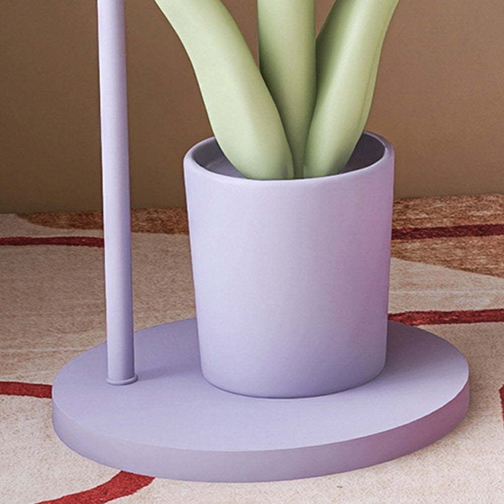 Mira Moderna Diseño Metal Lámpara de Pie Rosa/Amarilla/Morada