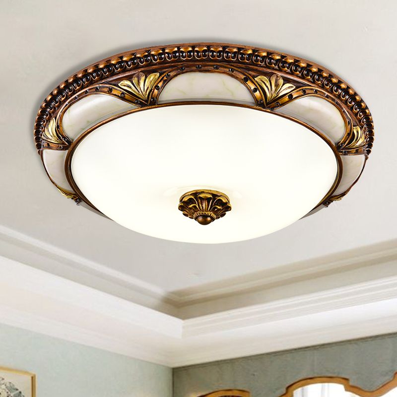 Alessio Floral Retro Plafón Empotrable Latón Antiguo Salón