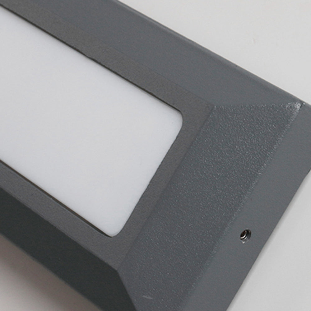 Ray Aplique Exterior Moderna Rectangular Metal Acrílico