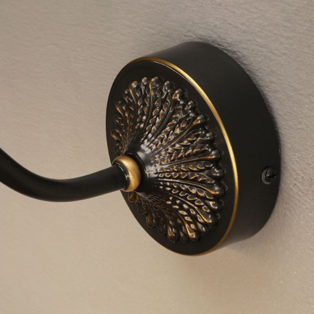 Arisha Decorativo Staghorn Metal/Acrílico Aplique de Pared Negro/Latón
