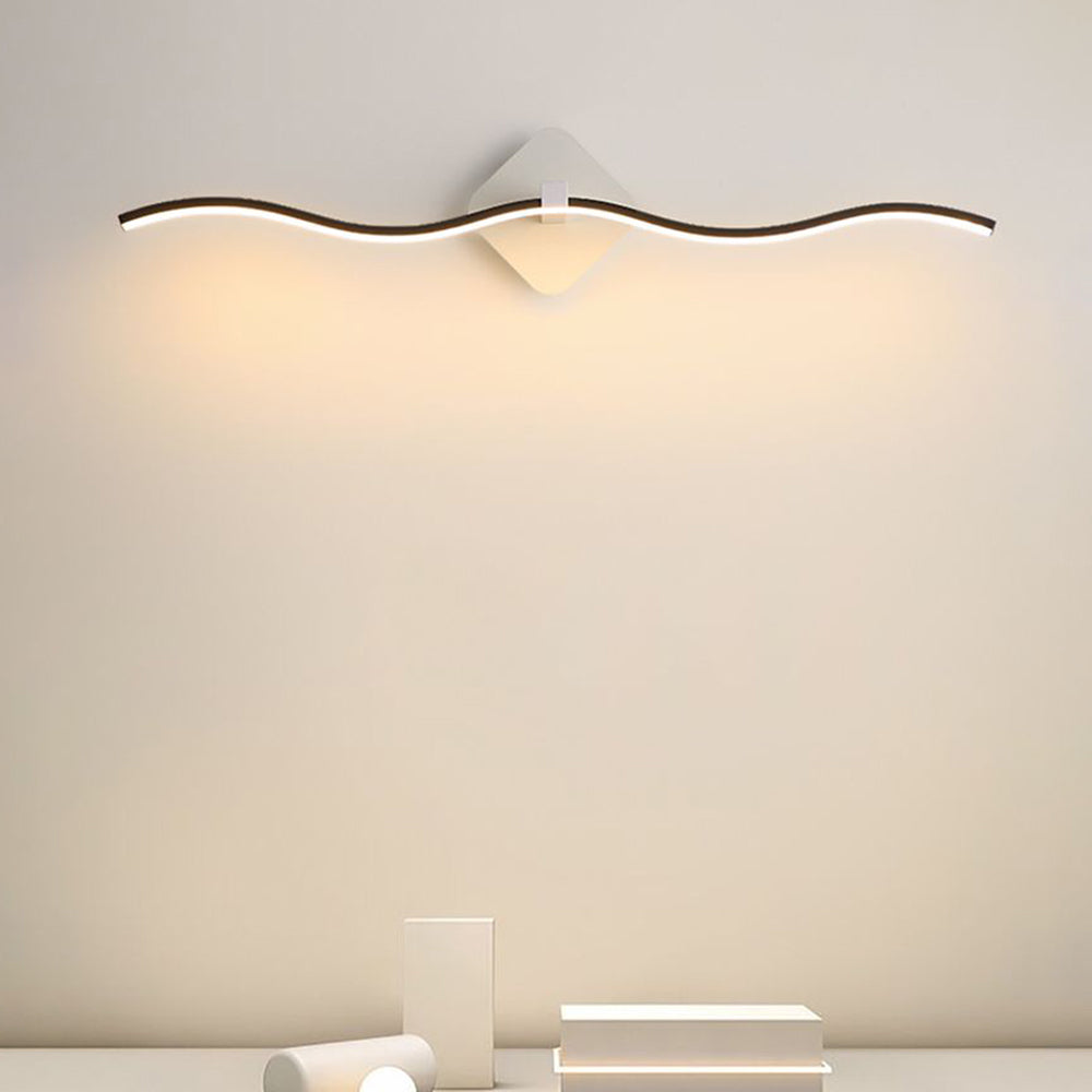 Arisha Moderno Onda Lineal Metal LED Aplique de Pared Blanco/Negro