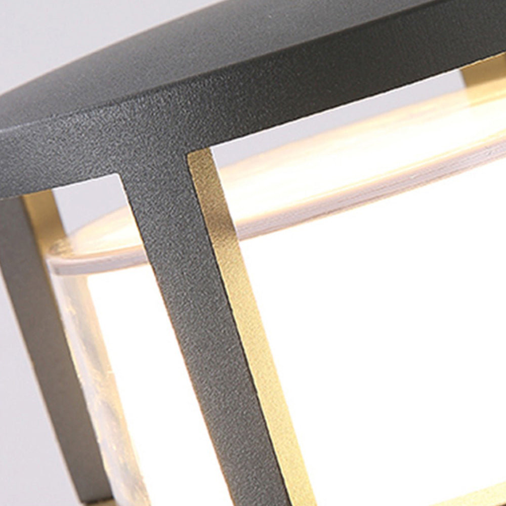 Ray Moderna Lámpara Exterior Cilíndrica Metal Acrílico Patio