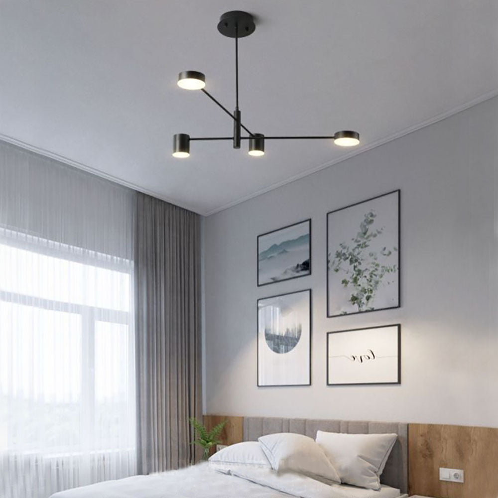 Arisha Moderno Industria Rama LED Lámpara Colgante Negro/Oro Dormitorio/ Salón Metal