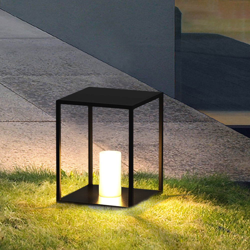 Ray Lámpara Exterior Minimalista Rectangular Metal Jardín