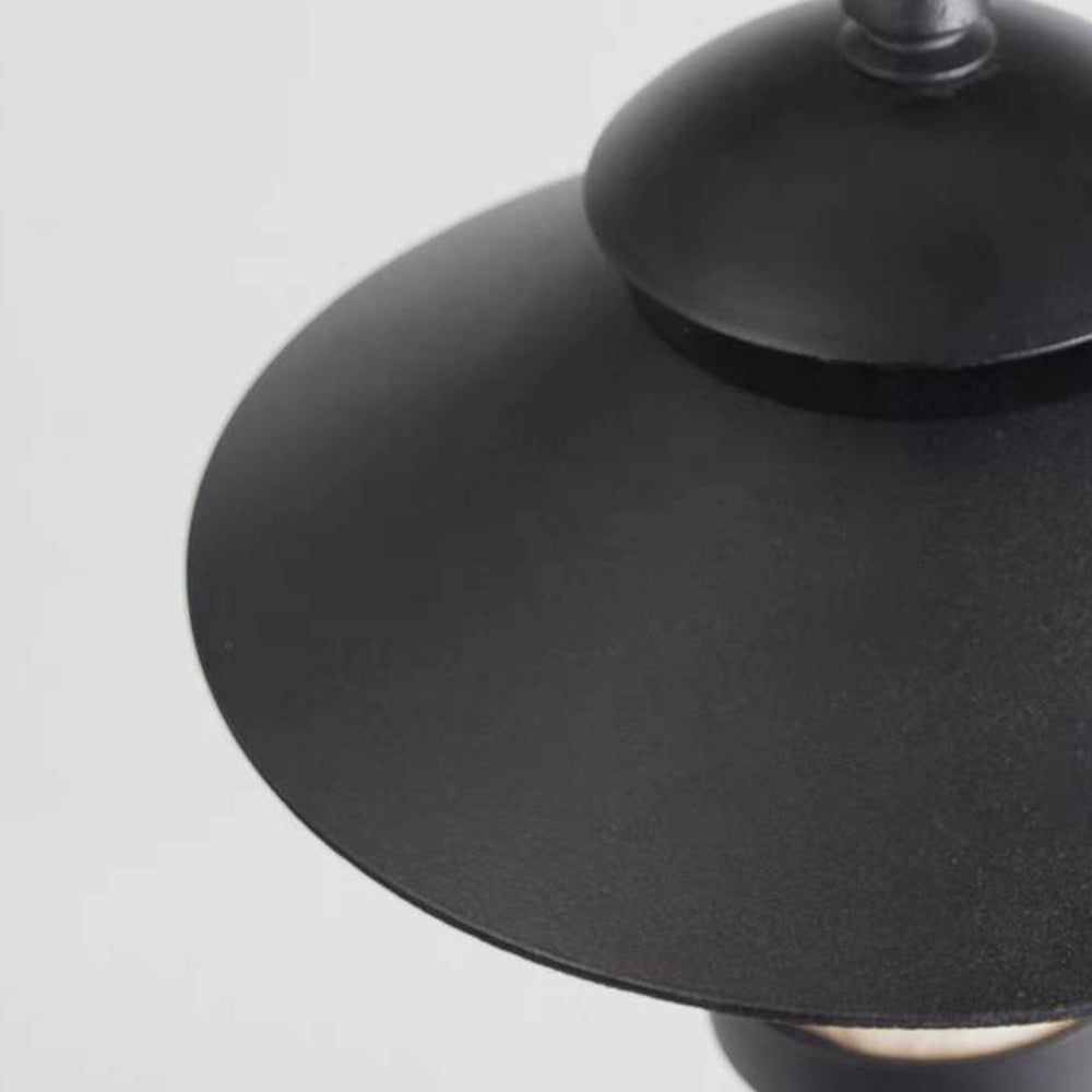 Ray Vintage Sombrero Metal Mármol Lámpara De Pie