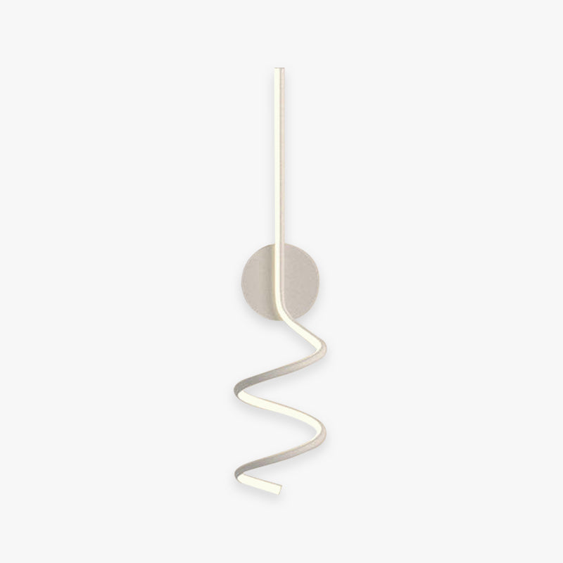 Arisha Moderno LED Spiral Lineal Metal Aplique de Pared Negro/Blanco