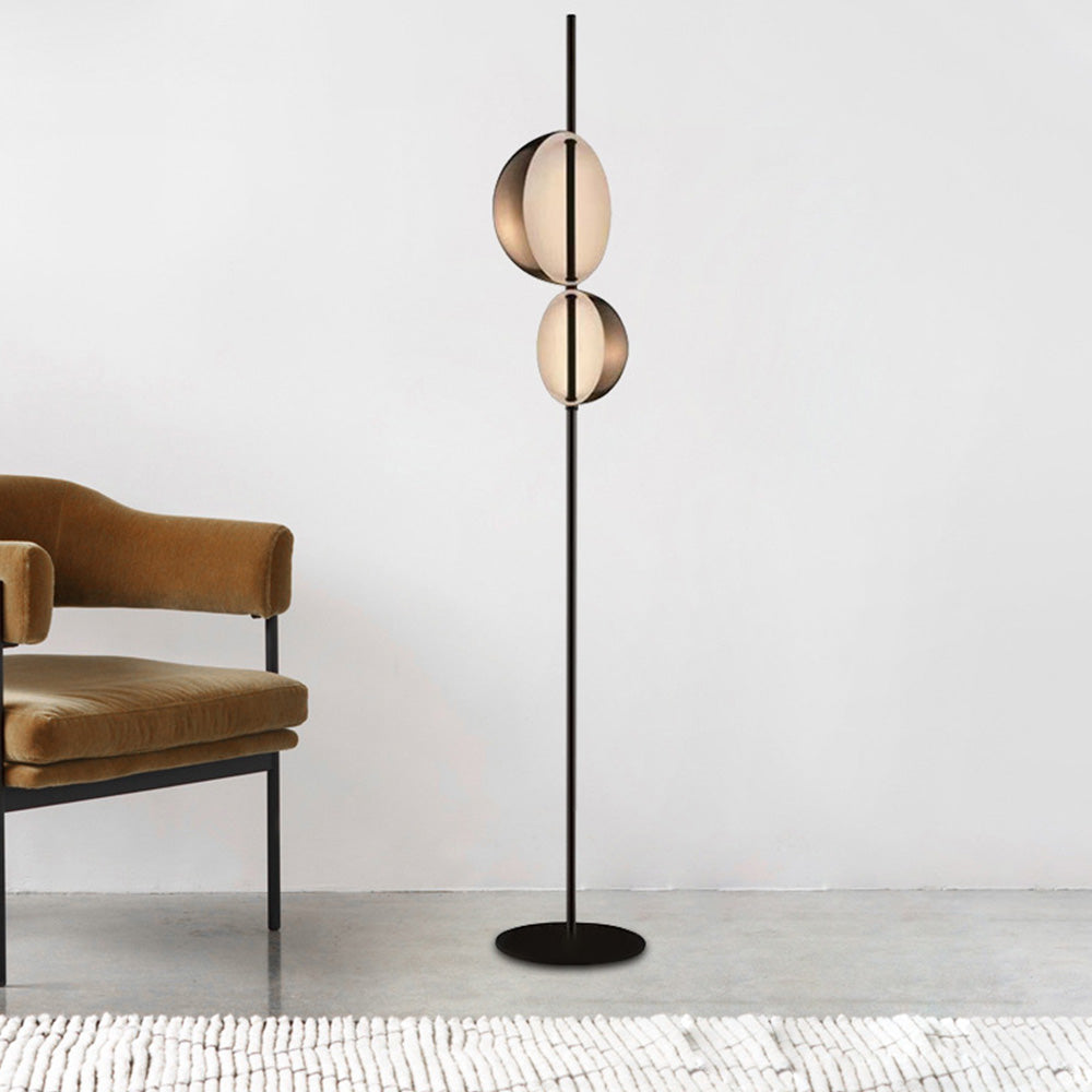Mira Moderna Simple Metal Lámpara de Pie Negra/Ora