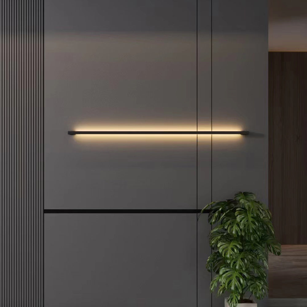 Arisha Moderno Lineal Metal/Acrílico LED Aplique de Pared Negro