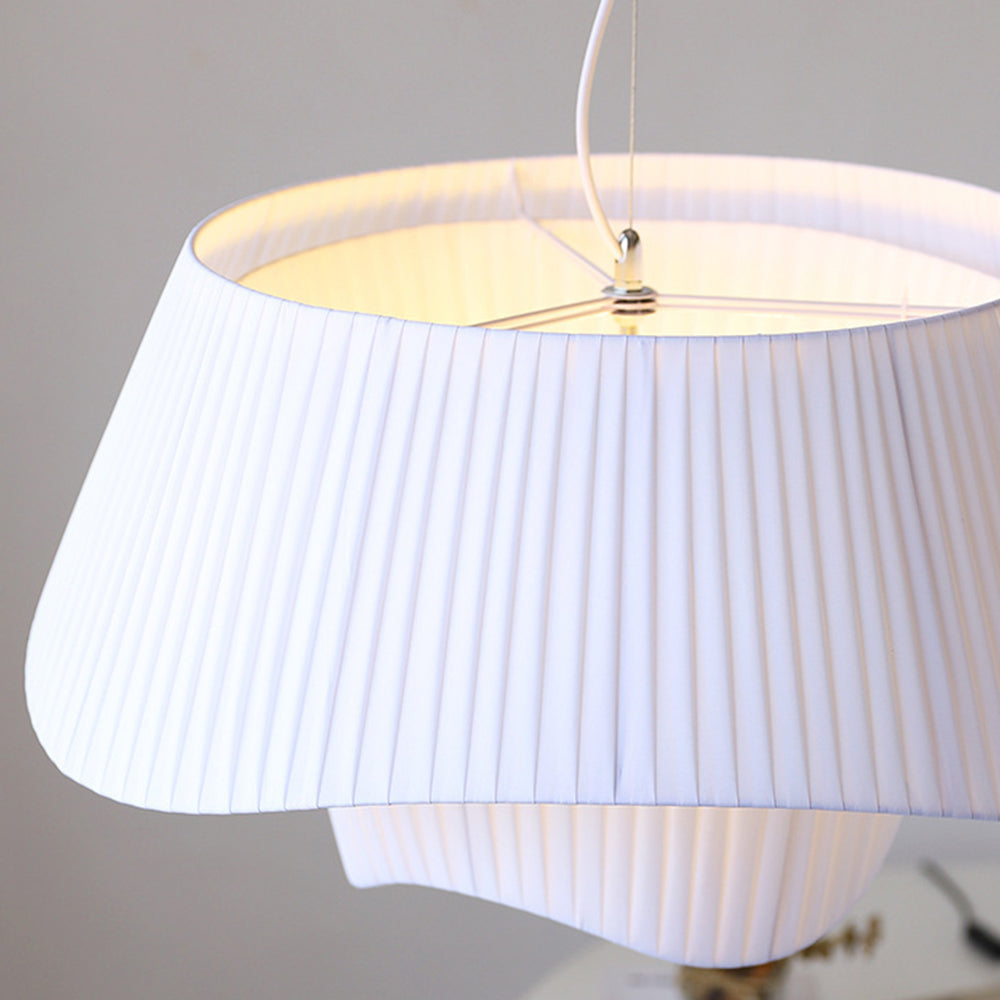 Ritta Nórdico Irregular Metal/Tela Lámpara Colgante Blanca
