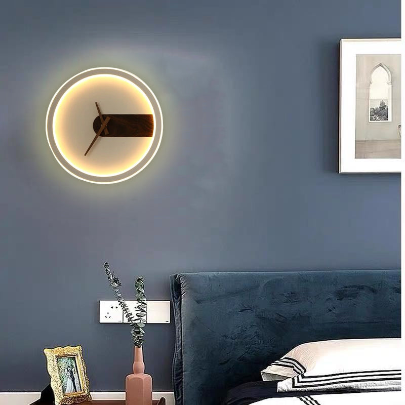 Arisha Moderno Diseño Reloj Metal/Silicio Aplique de Pared Blanco/Negro/Dorado