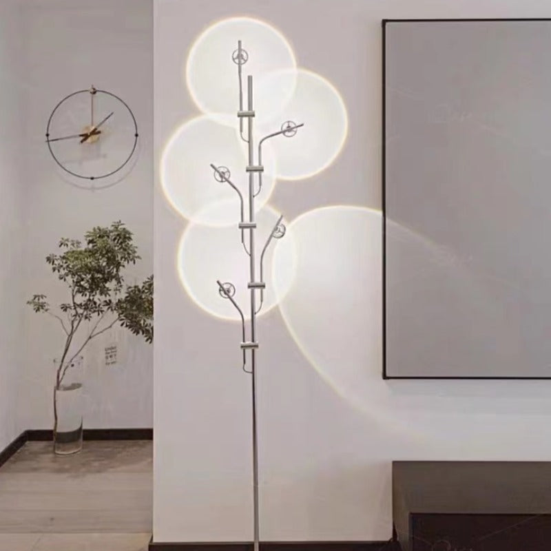 Mira Minimalista Moderna Lineal Metal LED Lámpara de Pie Negra