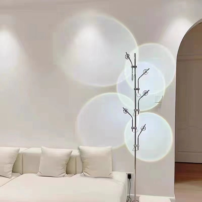 Mira Minimalista Moderna Lineal Metal LED Lámpara de Pie Negra