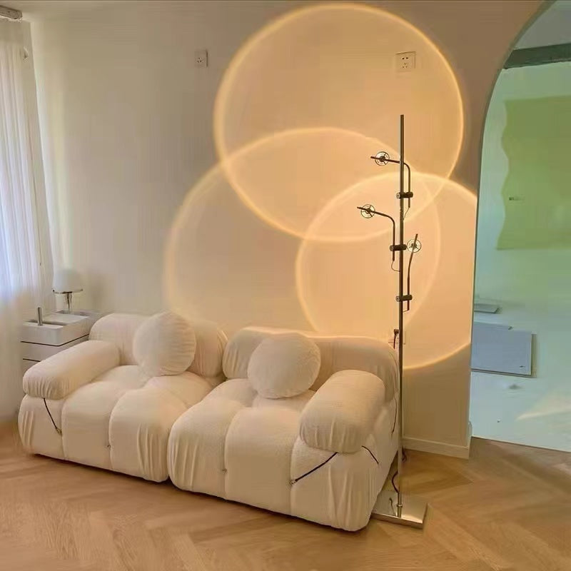 Salgado Minimalista Moderna Lineal Metal LED Lámpara de Pie Negra
