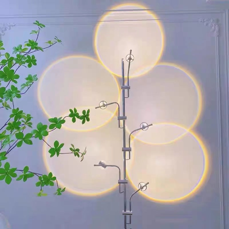Mira Minimalista Moderna Lineal Metal LED Lámpara de Pie Negra