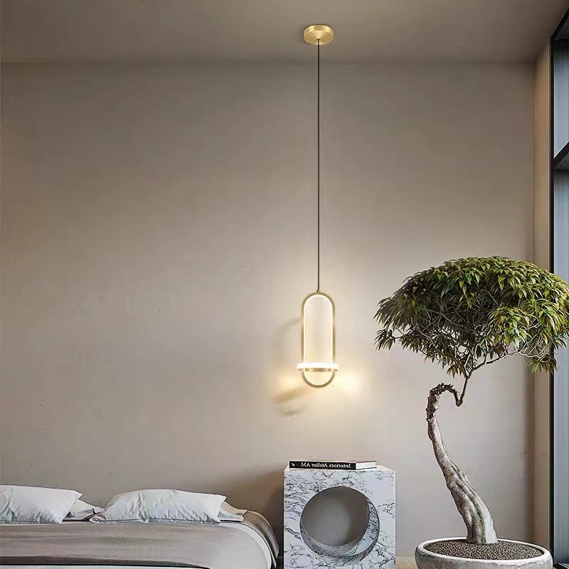 Arisha Moderna Minimalista Metal Lámparas Colgante Negra/Ora