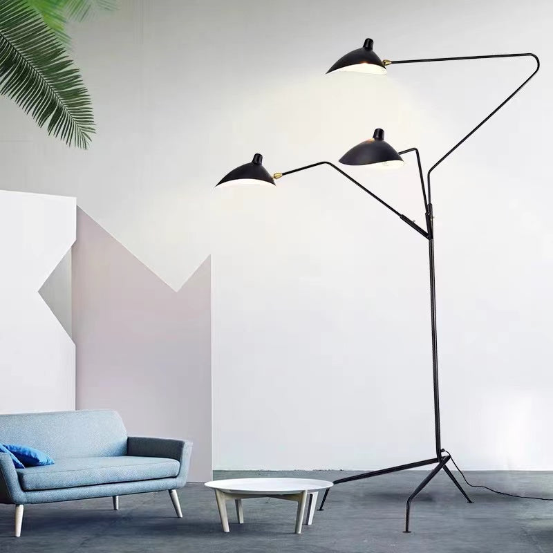 Schmitt Diseña Irregular Metal LED Lámpara de Pie Negra