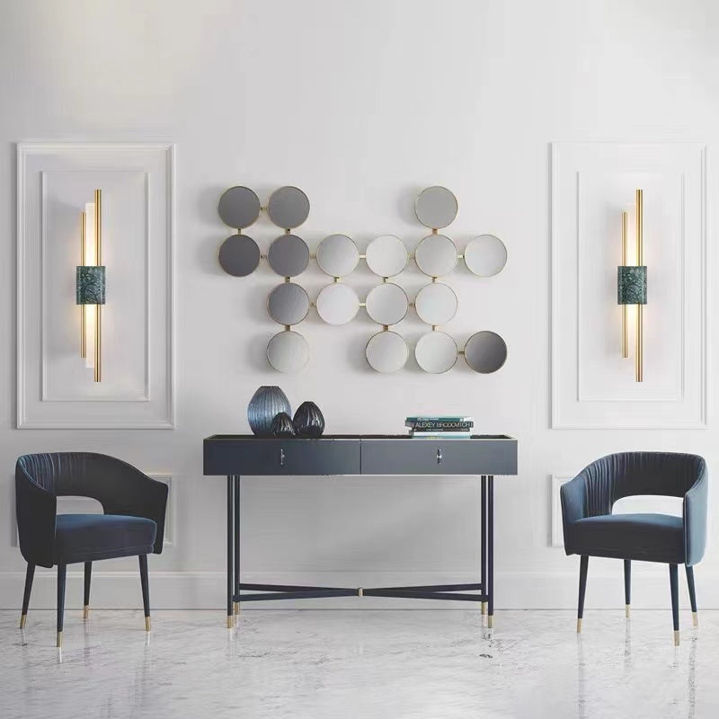 Alana Moderna Geometría Metal LED Aplique de Pared Blanca/Dorada/Verde