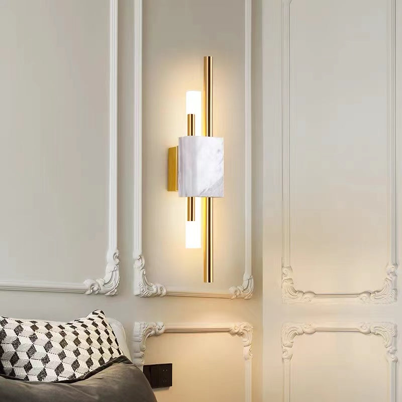 Alana Moderna Geometría Metal LED Aplique de Pared Blanca/Dorada/Verde
