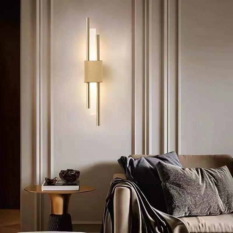 Alana Moderna Geometría Metal LED Aplique de Pared Blanca/Dorada/Verde