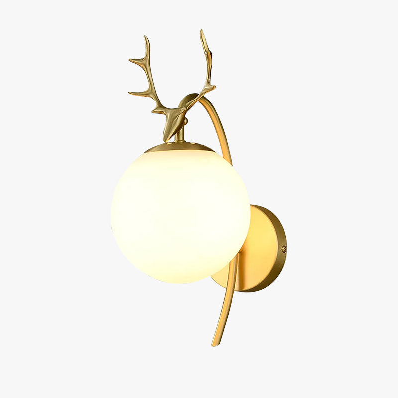 Ray Diseño Antler Metal/Acrílico Aplique de Pared Negro/Dorado