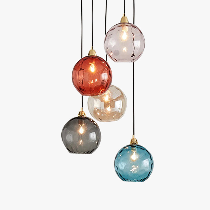 Valentina Moderna Globo Metal/Vidrio Lámpara Colgante Colores
